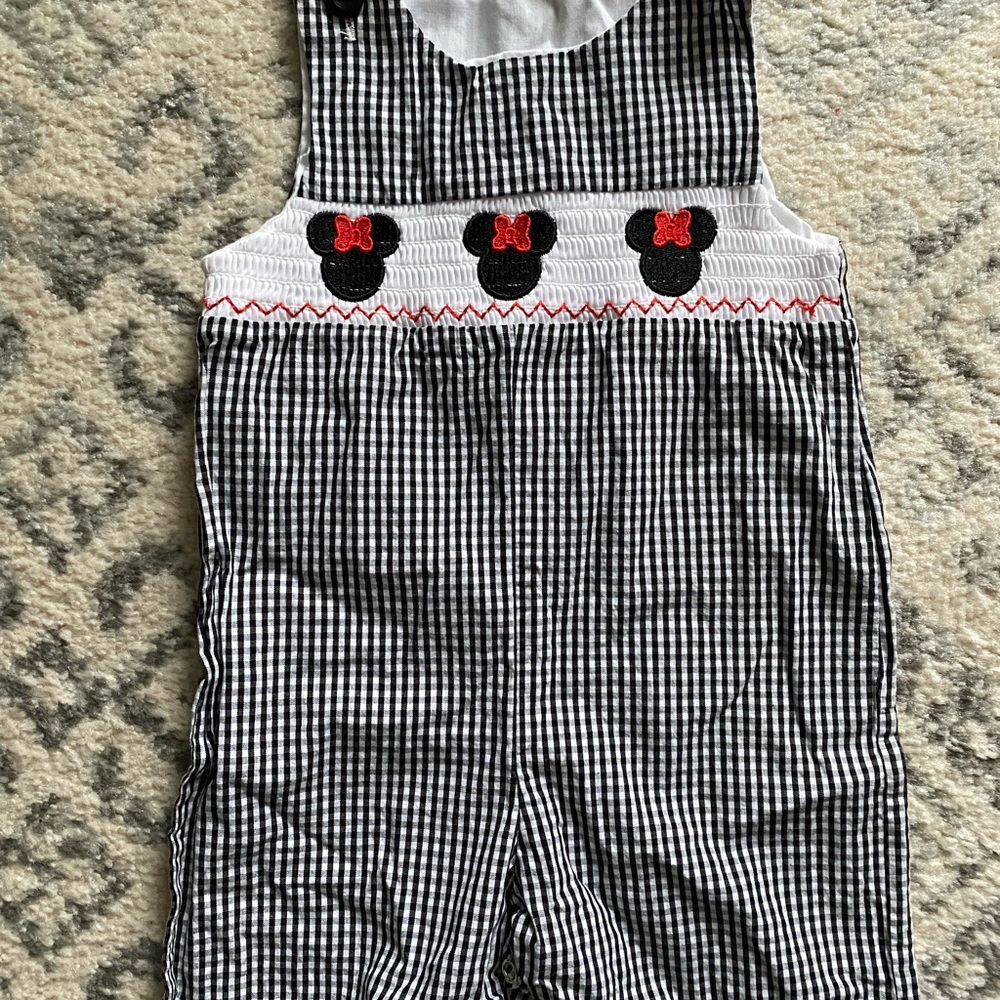 Disney Minnie Mouse Checkered Overalls